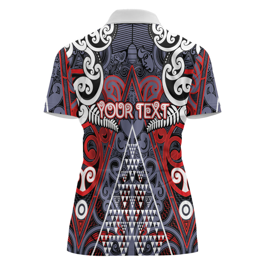 Personalised Aotearoa Iwi Ngapuhi Women Polo Shirt Maori Motif Tribal