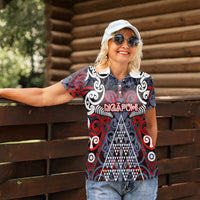 Personalised Aotearoa Iwi Ngapuhi Women Polo Shirt Maori Motif Tribal