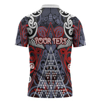 Personalised Aotearoa Iwi Ngapuhi Zipper Polo Shirt Maori Motif Tribal