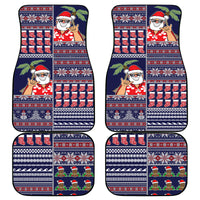 Hawaii Mele Kalikimaka Car Mats Aloha and Christmas Elements Patchwork Blue Style LT03 Blue - Polynesian Pride