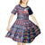 Hawaii Mele Kalikimaka Kid Short Sleeve Dress Aloha and Christmas Elements Patchwork Blue Style LT03 - Polynesian Pride