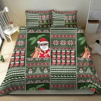 Hawaii Mele Kalikimaka Bedding Set Aloha and Christmas Elements Patchwork Green Style LT03 - Polynesian Pride