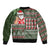 Hawaii Mele Kalikimaka Bomber Jacket Aloha and Christmas Elements Patchwork Green Style LT03 - Polynesian Pride