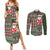 Hawaii Mele Kalikimaka Couples Matching Summer Maxi Dress and Long Sleeve Button Shirt Aloha and Christmas Elements Patchwork Green Style LT03 Green - Polynesian Pride