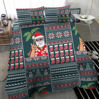 Hawaii Mele Kalikimaka Bedding Set Aloha and Christmas Elements Patchwork Turquoise Style LT03 - Polynesian Pride