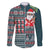Hawaii Mele Kalikimaka Family Matching Tank Maxi Dress and Hawaiian Shirt Aloha and Christmas Elements Patchwork Turquoise Style LT03 Dad's Shirt - Long Sleeve Turquoise - Polynesian Pride
