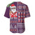 Hawaii Mele Kalikimaka Baseball Jersey Aloha and Christmas Elements Patchwork Pink Style LT03 - Polynesian Pride