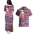 Hawaii Mele Kalikimaka Couples Matching Puletasi Dress and Hawaiian Shirt Aloha and Christmas Elements Patchwork Pink Style LT03 - Polynesian Pride