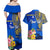 Personalised Nauru Independence Day Couples Matching Off Shoulder Maxi Dress and Hawaiian Shirt Nauruan Tribal Flag Style LT03 - Polynesian Pride