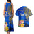 Personalised Nauru Independence Day Couples Matching Tank Maxi Dress and Hawaiian Shirt Nauruan Tribal Flag Style LT03 - Polynesian Pride