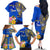 Personalised Nauru Independence Day Family Matching Off Shoulder Long Sleeve Dress and Hawaiian Shirt Nauruan Tribal Flag Style LT03 - Polynesian Pride