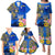 Personalised Nauru Independence Day Family Matching Puletasi and Hawaiian Shirt Nauruan Tribal Flag Style LT03 - Polynesian Pride
