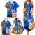 Personalised Nauru Independence Day Family Matching Summer Maxi Dress and Hawaiian Shirt Nauruan Tribal Flag Style LT03 - Polynesian Pride