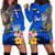 Personalised Nauru Independence Day Hoodie Dress Nauruan Tribal Flag Style LT03 - Polynesian Pride