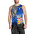 Personalised Nauru Independence Day Men Tank Top Nauruan Tribal Flag Style LT03 - Polynesian Pride