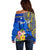 Personalised Nauru Independence Day Off Shoulder Sweater Nauruan Tribal Flag Style LT03 - Polynesian Pride