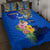 Personalised Nauru Independence Day Quilt Bed Set Nauruan Tribal Flag Style LT03 - Polynesian Pride