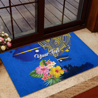 Personalised Nauru Independence Day Rubber Doormat Nauruan Tribal Flag Style LT03 - Polynesian Pride