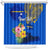 Personalised Nauru Independence Day Shower Curtain Nauruan Tribal Flag Style LT03 Blue - Polynesian Pride
