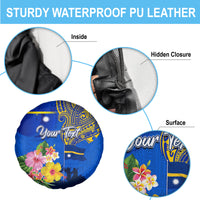 Personalised Nauru Independence Day Spare Tire Cover Nauruan Tribal Flag Style LT03 - Polynesian Pride