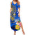 Personalised Nauru Independence Day Summer Maxi Dress Nauruan Tribal Flag Style LT03 Women Blue - Polynesian Pride