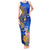 Personalised Nauru Independence Day Tank Maxi Dress Nauruan Tribal Flag Style LT03 Women Blue - Polynesian Pride