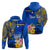 Personalised Nauru Independence Day Zip Hoodie Nauruan Tribal Flag Style LT03 - Polynesian Pride