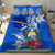 Personalised Nauru Coat of Arms Bedding Set Tropical Flower Polynesian Pattern LT03 - Polynesian Pride