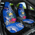 Personalised Nauru Coat of Arms Car Seat Cover Tropical Flower Polynesian Pattern LT03 One Size Blue - Polynesian Pride