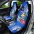 Personalised Nauru Coat of Arms Car Seat Cover Tropical Flower Polynesian Pattern LT03 - Polynesian Pride