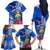 Personalised Nauru Coat of Arms Family Matching Off Shoulder Long Sleeve Dress and Hawaiian Shirt Tropical Flower Polynesian Pattern LT03 - Polynesian Pride
