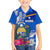 Personalised Nauru Coat of Arms Family Matching Summer Maxi Dress and Hawaiian Shirt Tropical Flower Polynesian Pattern LT03 Son's Shirt Blue - Polynesian Pride