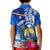 Personalised Nauru Coat of Arms Kid Polo Shirt Tropical Flower Polynesian Pattern LT03 - Polynesian Pride