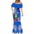 Personalised Nauru Coat of Arms Mermaid Dress Tropical Flower Polynesian Pattern LT03 - Polynesian Pride