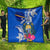 Personalised Nauru Coat of Arms Quilt Tropical Flower Polynesian Pattern LT03 - Polynesian Pride