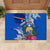 Personalised Nauru Coat of Arms Rubber Doormat Tropical Flower Polynesian Pattern LT03 - Polynesian Pride
