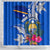 Personalised Nauru Coat of Arms Shower Curtain Tropical Flower Polynesian Pattern LT03 - Polynesian Pride