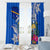 Personalised Nauru Coat of Arms Window Curtain Tropical Flower Polynesian Pattern LT03 - Polynesian Pride