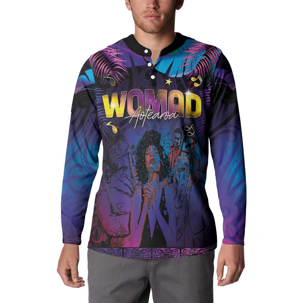 Aotearoa Arts Festival 2025 Button Sweatshirt Maori Music Art Dance - Rhythmic Vibes