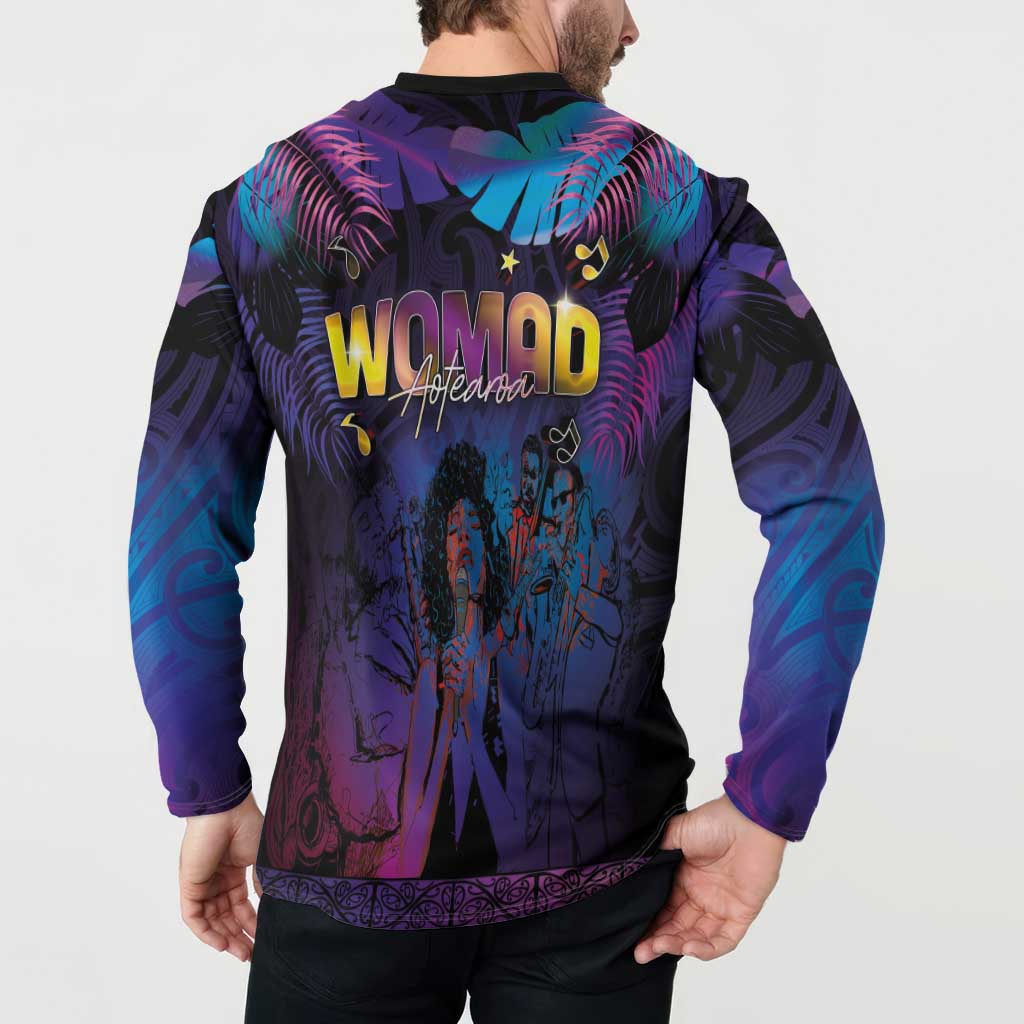 Aotearoa Arts Festival 2025 Button Sweatshirt Maori Music Art Dance - Rhythmic Vibes