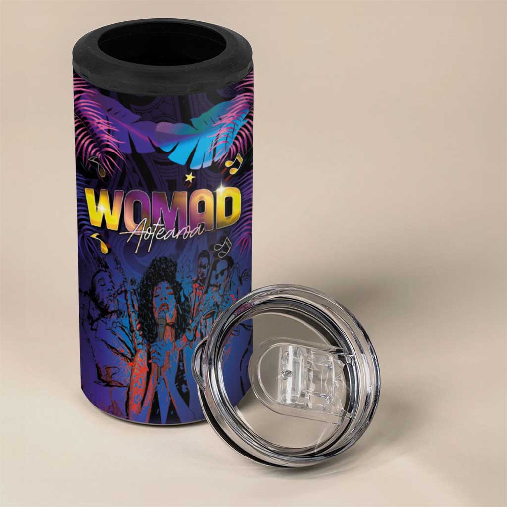 Aotearoa Arts Festival 2025 4 in 1 Can Cooler Tumbler Maori Music Art Dance - Rhythmic Vibes