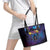 Aotearoa Arts Festival 2025 Leather Tote Bag Maori Music Art Dance - Rhythmic Vibes