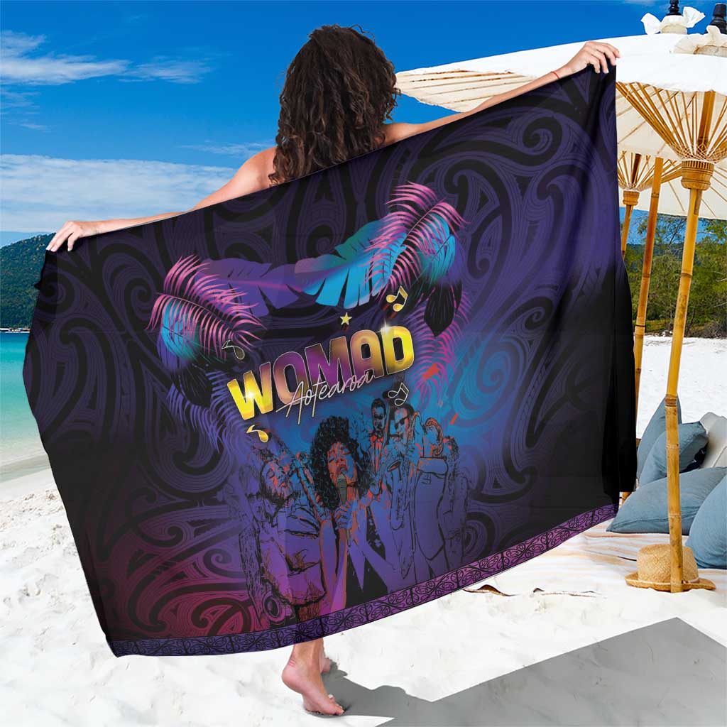 Aotearoa Arts Festival 2025 Sarong Maori Music Art Dance - Rhythmic Vibes LT03 One Size 44 x 66 inches Black - Polynesian Pride