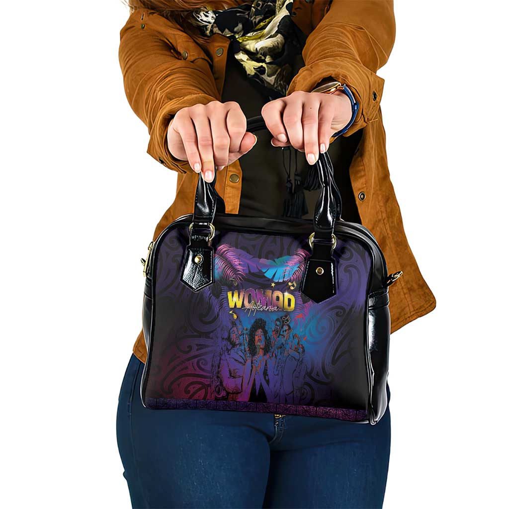 Aotearoa Arts Festival 2025 Shoulder Handbag Maori Music Art Dance - Rhythmic Vibes LT03 One Size Black - Polynesian Pride