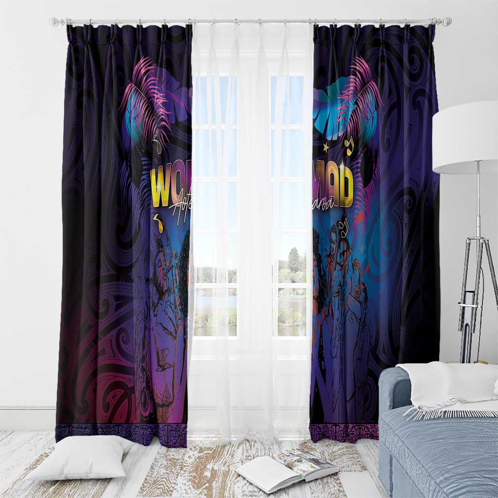 Aotearoa Arts Festival 2025 Window Curtain Maori Music Art Dance - Rhythmic Vibes