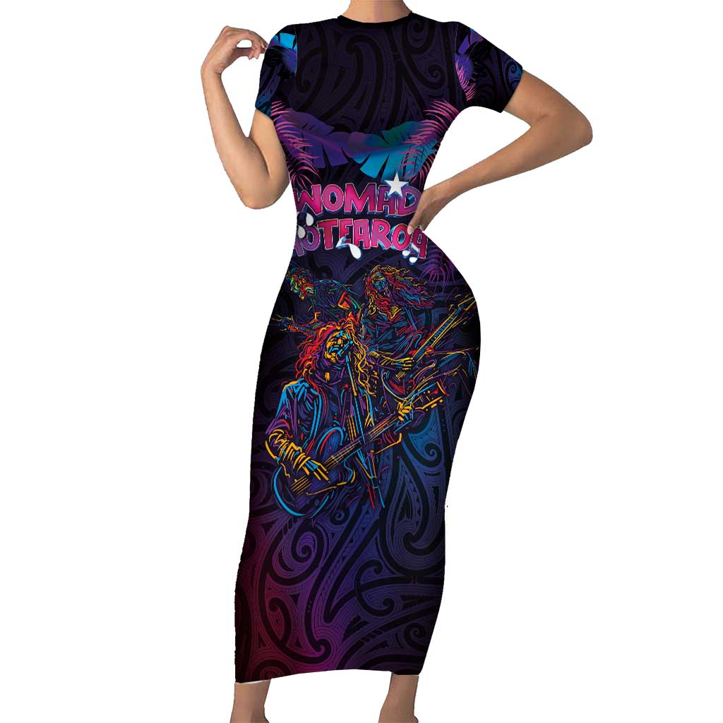 Aotearoa Arts Festival 2025 Family Matching Short Sleeve Bodycon Dress and Hawaiian Shirt Maori Performing Art and Music - Rhythmic Vibes