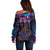 Aotearoa Arts Festival 2025 Off Shoulder Sweater Maori Performing Art and Music - Rhythmic Vibes