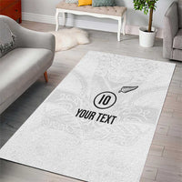 Custom New Zealand Football Area Rug The Whites-Sporty T90 Style - Polynesian Pride