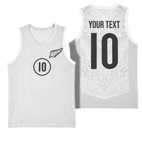 Custom New Zealand Football Basketball Jersey The Whites-Sporty T90 Style - Polynesian Pride