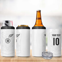 Custom New Zealand Football 4 in 1 Can Cooler Tumbler The Whites-Sporty T90 Style - Polynesian Pride